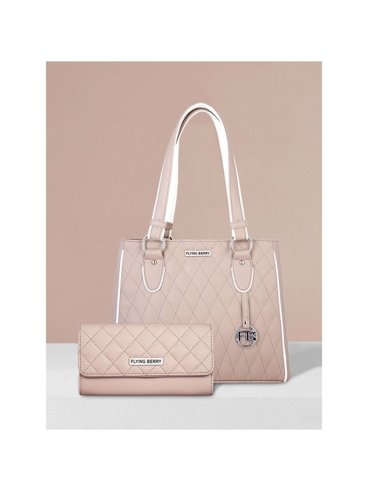FLYING BERRY Womens Mauve Hand Bag Combo Pack of 2-picture-13